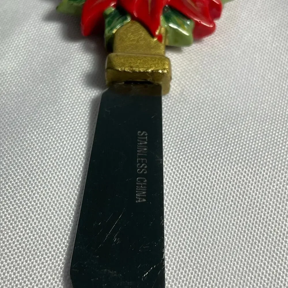 Vintage Set of 3 Christmas Themed Spatulas Charcuterie Entertaining Holidays